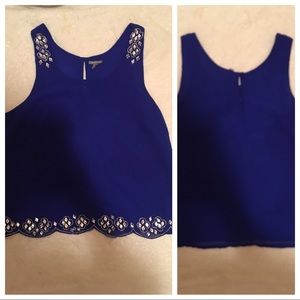 Chiffon Blouse with Silver Gems